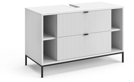 Vicco Waschbeckenunterschrank Eliza, Weiß, 100 x 63 cm | mit 2 ausziehbaren Schubladen, zur Montage unter dem Waschbecken und kombinierbar mit Eliza-Serie