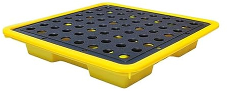 XBTGS Plataforma modular de contención de derrames, bandeja de rejilla apilable, paleta de capacidad de tambor de aceite con drenaje, solución de seguridad industrial para garaje de fábrica y cocina