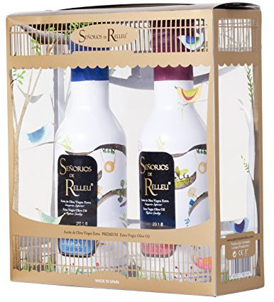 Pack Regalo Aceite de Oliva Virgen Extra Gourmet. 2 x 250 ml (Sabor Suave y Medio)