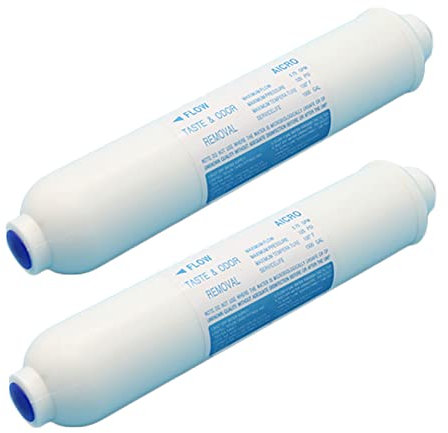 2 x Cartuchos de Filtros Carbón activado de coco 10 x 2, 1/4 rosca interior para sistema de tratamiento de agua