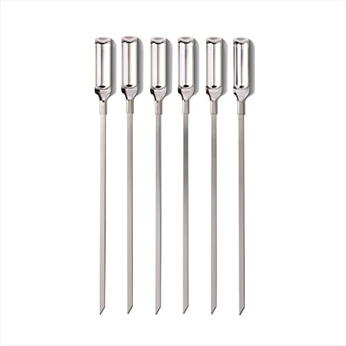 OXO Grilling Skewers Pinchos para asar, Acero Inoxidable, metalizado