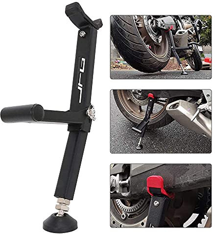 Supporto per ruota anteriore e posteriore con maniglia pieghevole per la maggior parte delle ruote di moto, Dirt Pit Bike On/Off Road, nero