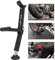 Cric de levage pour moto - Support de roue avant et arrière avec poignée pliable pour la plupart des roues de moto, Dirt Pit Bike On/Off Road - Noir