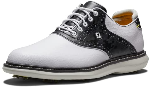 FootJoy Traditions-Stil für Herren, Weiß/Anthrazit, Camouflage, 43 EU