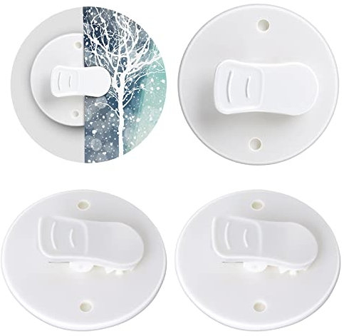 Grevosea 4 pezzi Clip per tende da doccia,Clip autoadesive per tende,anti splash,antivento,senza foratura,protezione per il bagno, accessori per la doccia,protettivo paraspruzzi clip tenda doccia clip