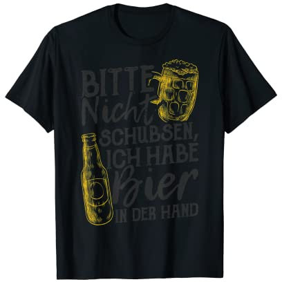 Biertrinken Bier Fun Bierpong Saufen Party Bier Hopfen T-Shirt