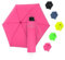 Doppler Regenschirm Safety Reflect in neon pink I Regenschirm mit reflektierendem Rand & Handöffner I Mini Schirm mit passender Schirmtasche I Leichter Taschenschirm für Unterwegs