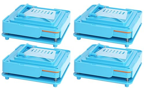 4PCS 100 Holes Empty Capsule Filler, Capsule Filling Machine for Size 00, Empty Capsules Vegetarian or Gelatin, Capsules Holding Tray Filler Hospital Clinic Laboratory and Home Use (Blue)