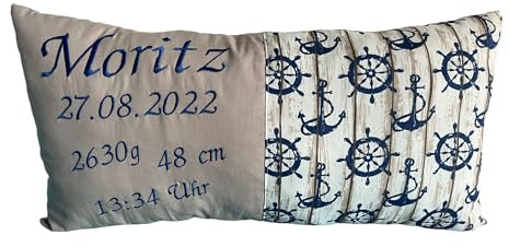 Kissen mit Geburtsdaten