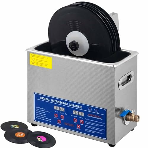 Vinyl Records Cleaning Machine - Commercial Ultrasonic Cleaner, Clean 1-6 Records At Once - 180W Record Cleaner, Vinyl Record Washing Machine