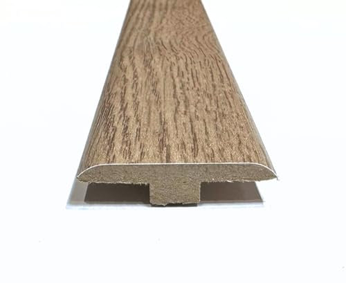 New York Oak Laminate & Wood Flooring Section Transition Bar MDF Threshold Strip T Bar Profile Door Strip Moulding Oak Trim (1, 900mm (2ft 9))