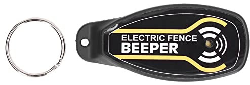 Electric Fence Beeper, Portable Key Ring Voltage Test Indicator, Compact Electrical Tester for Agricultural Fencing,Electric Fence Key Ring Beeper with On Off Button and Light