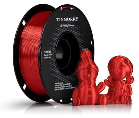 Silk PLA Filament 1,75mm, TINMORRY 3D Drucker Filament 1kg spool, Rot