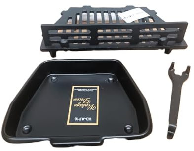 Vintage Decor ® Cast Iron 16 Inch Premium Quality AL Manor Fire Grate with Guard Painted in Black Heat Resistant Finish, Open Fireplace Freestanding 4 Legs Complete with Ash Pan & Tool Ready to Use