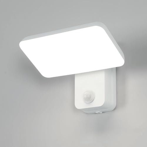 Toolight Lampada da Parete Esterno LED, 16W 1800LM Applique da Esterno con Sensore di Movimento IP65, Angolo del Regolabile 360°, Lampada a Muro per Terrazzo Corridoio Giardino, Luce Fredda 6500K