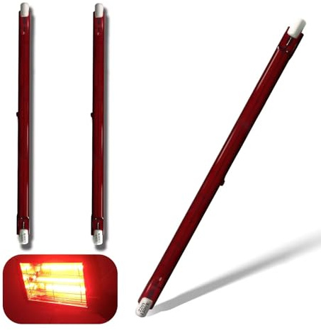 Lampadina Alogena R7S 254mm 1300W, Lampada Alogena 1300W Dimmerabile, Lampadine Infrarossi Riscaldante R7S, 1300Lm, COB Lineare Luce, Fascio 360°,Risparmio Energetico, Nessuno Sfarfallio, 3 Pezzi