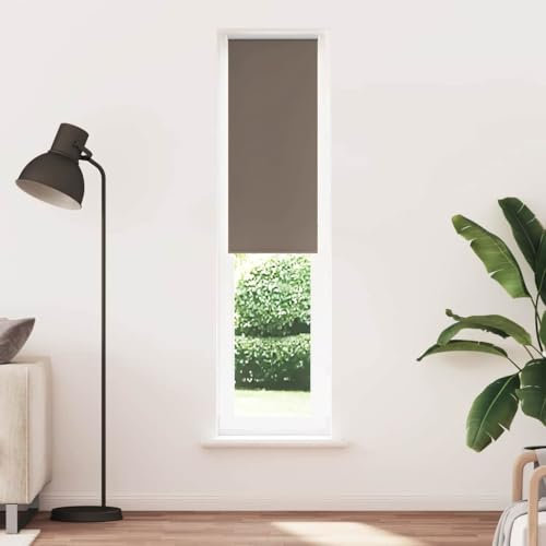 verdunklungsrollo mit schiene zum Schrauben,Black Out Blinds with Frame,Verdunkelungsrollo Grau 100x130 cm Stoffbreite 95,7cm PolyesterConvient au Balcon, à la Chambre à Coucher, au Bureau
