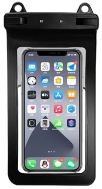 XFYESL Tauchtasche wasserdichte Telefon Fall Schwimmen Taschen wasserdichte Tasche Handy Tasche PV Abdeckung wasserdichte Gepäcktasche(Black)