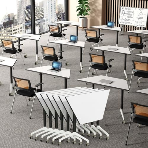 Konferenztisch, Klapptisch Konferenztisch, Konferenzräume, Schulungsräume, mobile Trainingstisch, Rollkonferenztisch mit Rollen, moderner Seminartisch für Büro, Halle
