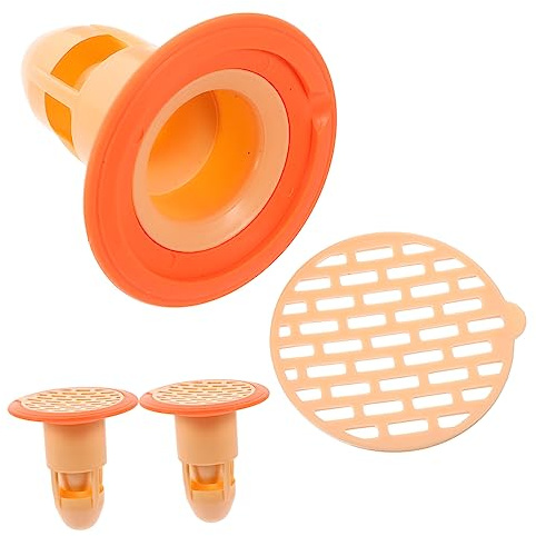 Gatuida Lot de 3 Filtres de Vidange pour Évier et Siphon, Récupérateur de Cheveux Couvercle, Compatible 38-48 Mm Diamètre, Profondeur 65 Mm, Anti-bouchage Cuisine et Salle de Bain,