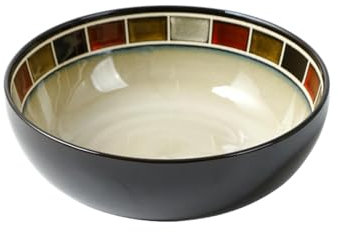 American-style home minimalist kiln transformation creative personality red grid ceramic deep plate - red grid 9-inch large soup bowl