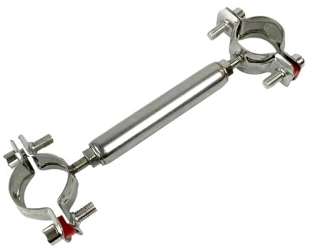 1 Stück Edelstahl-Rohrhalterung, doppellagig, verstellbar, doppelseitige Rohrschelle, Rohrbefestigungshalterung, Metallklammer-Befestigungswerkzeug(D1)