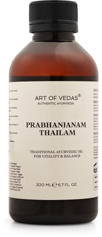 Art of Vedas Prabhanjanam Thailam 200ml | Traditionelles ayurvedisches Massage- und Körperöl | Klassische Rezeptur auf kaltgepresster Sesamöl-Basis | Für Abhyanga und tägliche Self-Care-Rituale