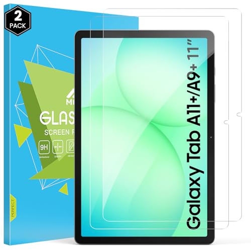 MoKo 2 Pack Screen Protector for Samsung Galaxy Tab A11 Plus/A11+ 11 Inch 2025, Tempered Glass High Definition for Galaxy Tab A9 Plus Screen Protector, Case Friendly 9H Hardness, Glass Slim Film