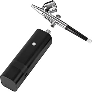 Kit aerografo portatile 3 0psi. Compressore con tipo di gravità Pistola a spruzzo for modello Art Model Body Paint Artist Makeup Nail Tattoos Tool Soffiaggio comodo(TM80S Black A)