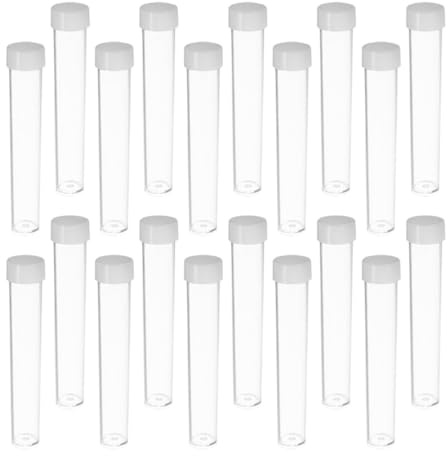 INOOMP Plastikröhrchen mit Deckel Transparent 50 Stück Kleine Aufbewahrungsbehälter für Bastelmaterial und Selbstgemacht Schmuck Perlenbehälter für Feinarbeiten