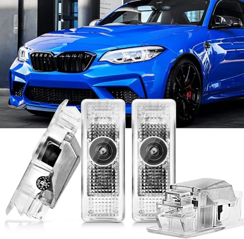 4 Pezzi Compatibile con Luci Proiettore Porta BMW per Serie 1 2 3 4 5 6 7er M GT X1 X3 X4 X5 X6 - Luci Portiera Auto illuminazione d'ingresso - Luce LED di Benvenuto accessories