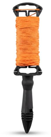 Linea de Ladrillo Resistente DOJA Barcelona - 50m - Cuerda de Línea para Albañil, Fácil de Usar, Versátil y Duradera para Alinear Muros, Guiar Bloques, Tira Linea de Obra, Hilo de Construcción