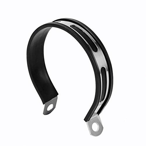 soporte de tubo de escape de acero inoxidable, Soporte de fijación de tubo de silenciador de escape semicírculo Correa de suspensión universal para motocicleta