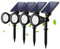 Wilktop 4x LED Solar Strahler Gartenleuchten Warmweiß Landscape Spotlight für Garten Beleuchtung
