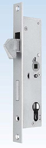 Serratura profilata tubolare con gancio per porte scorrevoli, 12050029 PZ72, mandrino 40, supporto 24 mm