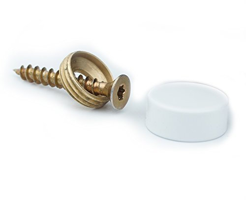 Logistic Sign System Zierkappe, Abdeckkappe, Spiegelschraube, weiss beschichtet (Ø 15 mm)