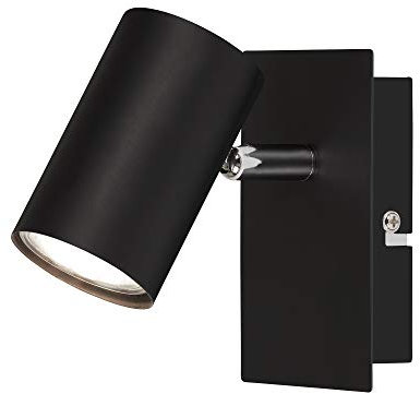 BRILONER - Lampada a parete, faretto orientabile, faretto da muro, GU10, max. 40 watt, applique, lampada da parete, plafoniera, 40W, 120x80x123 mm (LxLxA), metallo, nero