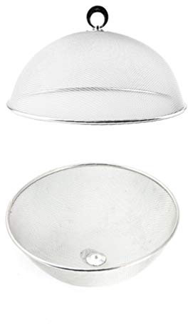 DOITOOL 1stück Edelstahl Lebensmittelabdeckung Faltbar Runder Fliegenschutz Für Picknicks Bbqs Und Zuhause Silber Durchmesser Schützt Vor Insekten Und Schmutz Platzsparendes Design Für