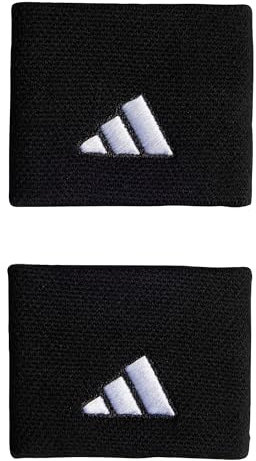 adidas Unisex Tennis Wristband Small, Black/Black/White, M