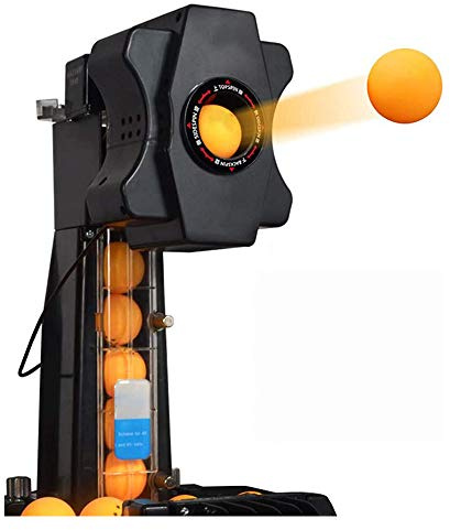Ping Pong Robot Machine Easy to Install Table Tennis Robot with Catch Net, with Ball Automatic Recycling Systems, with Remote Control Net Cover for Training Exercise