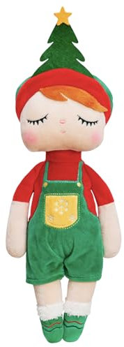 POPOYU Plüschfigur Xmas Kuschelpuppe Squishmallows Weihnachten Plüsch Weihnachtsmann Plüschtiere Stofftiere Kawaii Puppe 38cm,Kuscheltier Weihnachten Plüschkissen Spielzeug für Kinder Mädchen Jungen