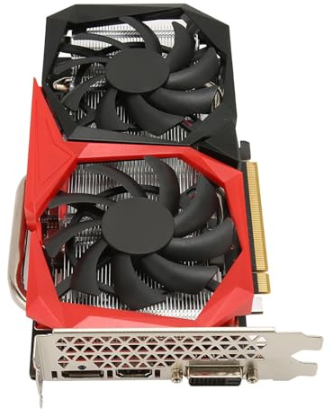 Cuifati Carte Graphique de Jeu GDDR6 6 Go 192 Bits, RTX 2060, GPU 1365 MHz, Horloge Mémoire 14 000 MHz, Double Ventilateur de Refroidissement avec Interface d'alimentation 8 Broches, PCI
