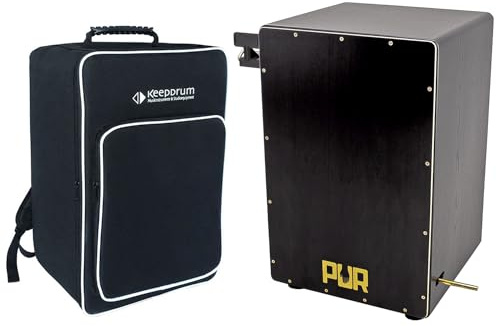 Pur PC4499R Vision Pro Hi-Hat Rechts Black and Gold Cajon + keepdrum Cajon-Tasche
