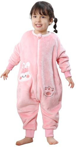 Tolaler Saco de Dormir Bebé con Pies Invierno Franela Pelele Ropa para Dormir Pijama Manga Larga Suave y Acogedor Niñas Niños con Cremalleras Dibujos (Unisex)