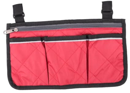 Milisten Seitliche Rollstuhltasche Mit Mehreren Fächern Robustes Nylon Praktische Aufbewahrungstasche Für Armlehne Multifunktionaler Organizer Für Rollstuhl Rollator Und Elektromobil