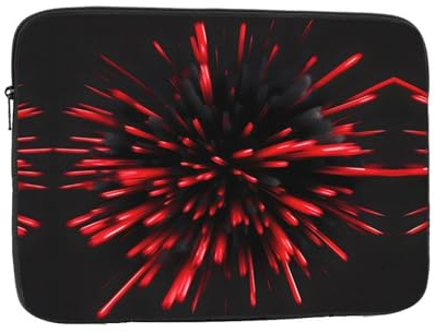 Explosion Burst Red and Black Laptop Case, Computer Case Laptop Gifts for Men Women for Travel Abroad