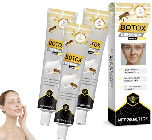 Bienengift Anti-Falten-Creme,Bienengift-Faltenentfernungscreme, Anti-Falten-Feuchtigkeitscreme für Gesicht und Hals,Bienengift Anti-Falten-Creme für alle Hauttypen (3)