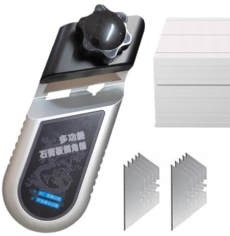 Chanfrein V Pour s De Plâtre,Chanfrein V En Alliage D'Aluminium Pour De Gypse | Avec 10 Lames Rabot D'Angle De Précision Pour Travaux Sur Plafonds Rénovation Maison Charpente