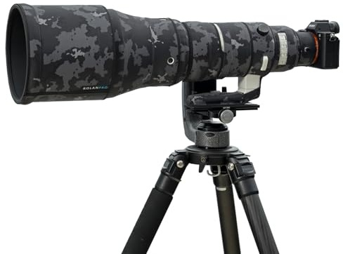 ROLANPRO Custodia protettiva impermeabile mimetica per Sigma 300-600 mm F4 DG OS Sport Rain Cover protettiva per obiettivo-#18 nero mimetico