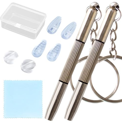 3-in-1 Brillen schraubenzieher-Set, Mini-Schraubendreher-Set für Brillen- und Uhrenreparatur, inklusive Brillenputztuch und Aufbewahrungsbox